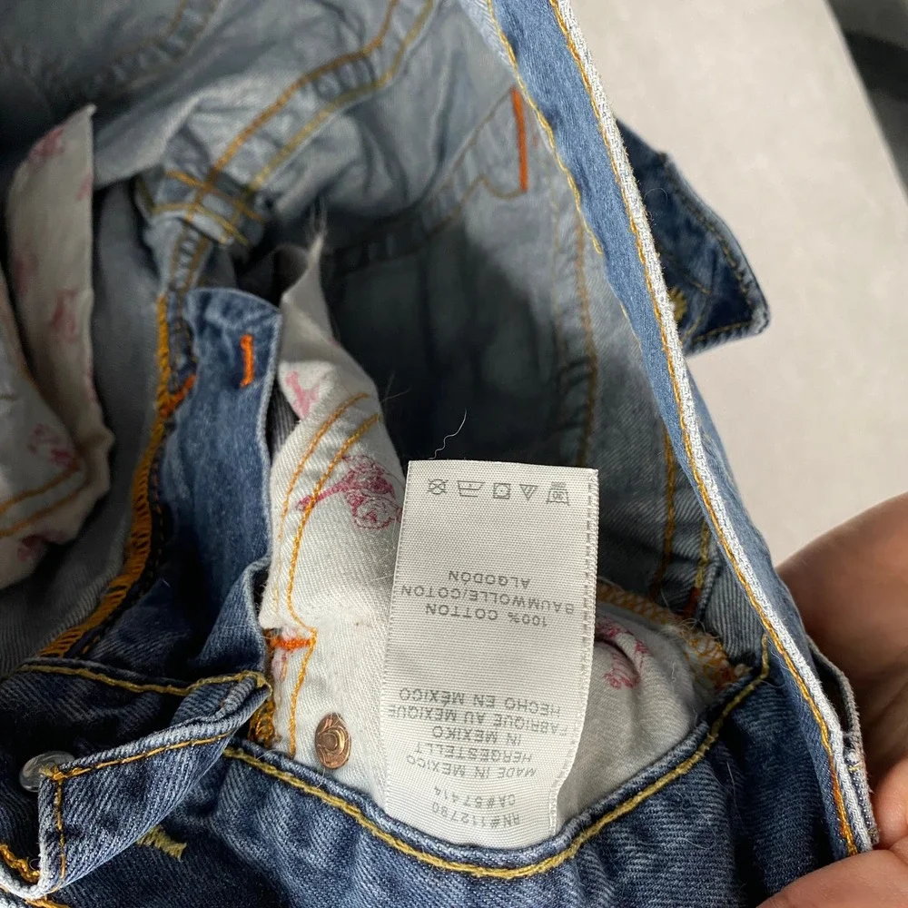 True Religion Skinny Section Mens Jeans Blue Cotton Denim Size 29 Made in Mexico